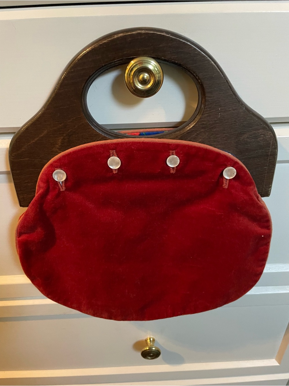 Pappagallo button cover handbag 80’s